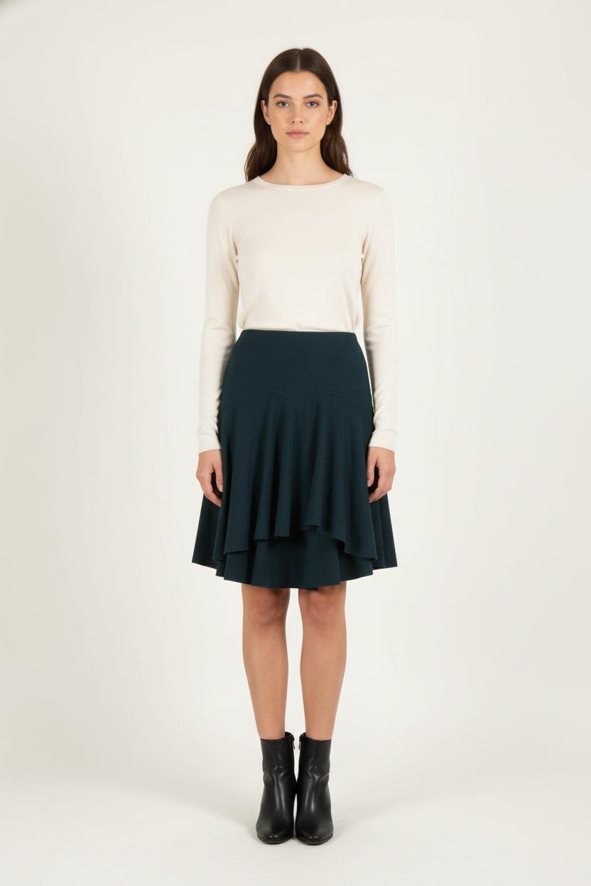 Jupe Asymétrique Verte - Taille XS/34 de la marque Vanessa Bruno | PARAD82526 - Vendu par Paradigme - Image 1