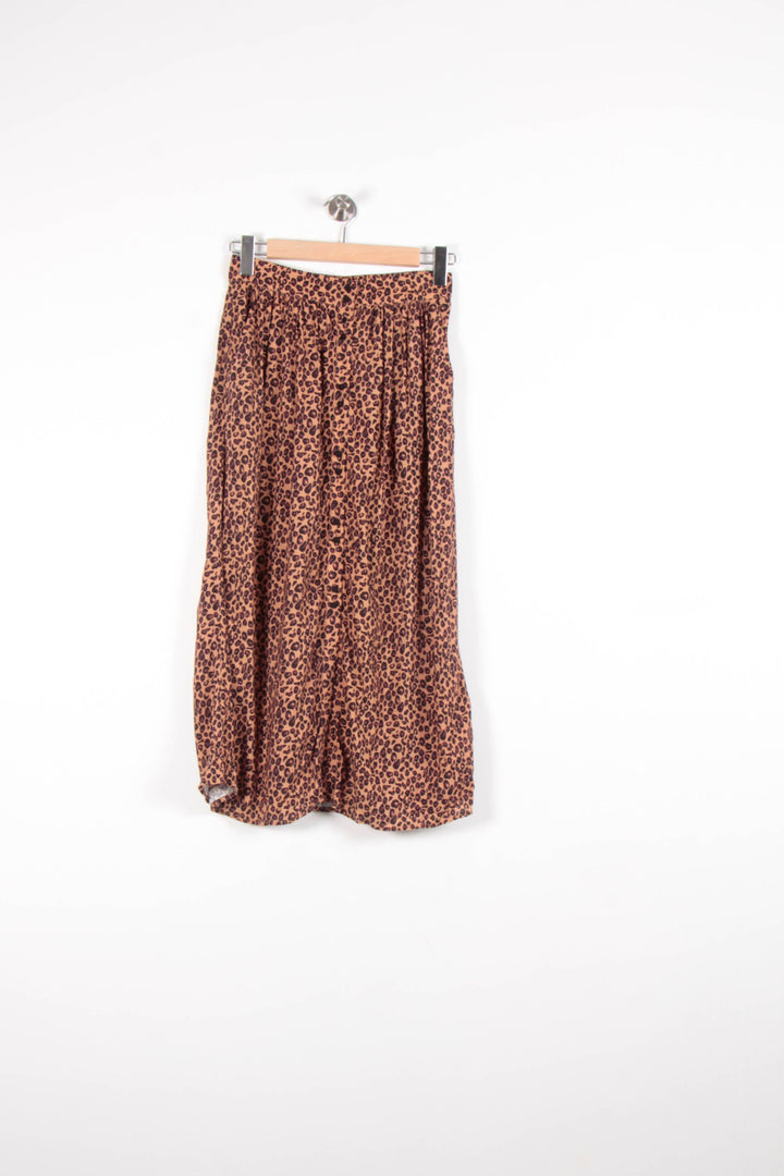 Jupe Midi Léopard Marron et Noir - Taille M/38 de la marque Balzac Paris | PARAD82534 - Vendu par Paradigme - Image 2