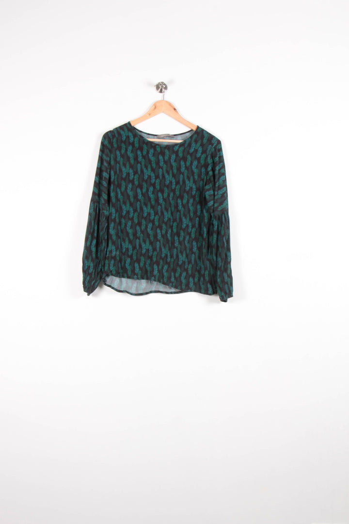 Blouse Verte et Noire - Taille XL/42 de la marque La Fée Maraboutée | PARAD82540 - Vendu par Paradigme - Image 2