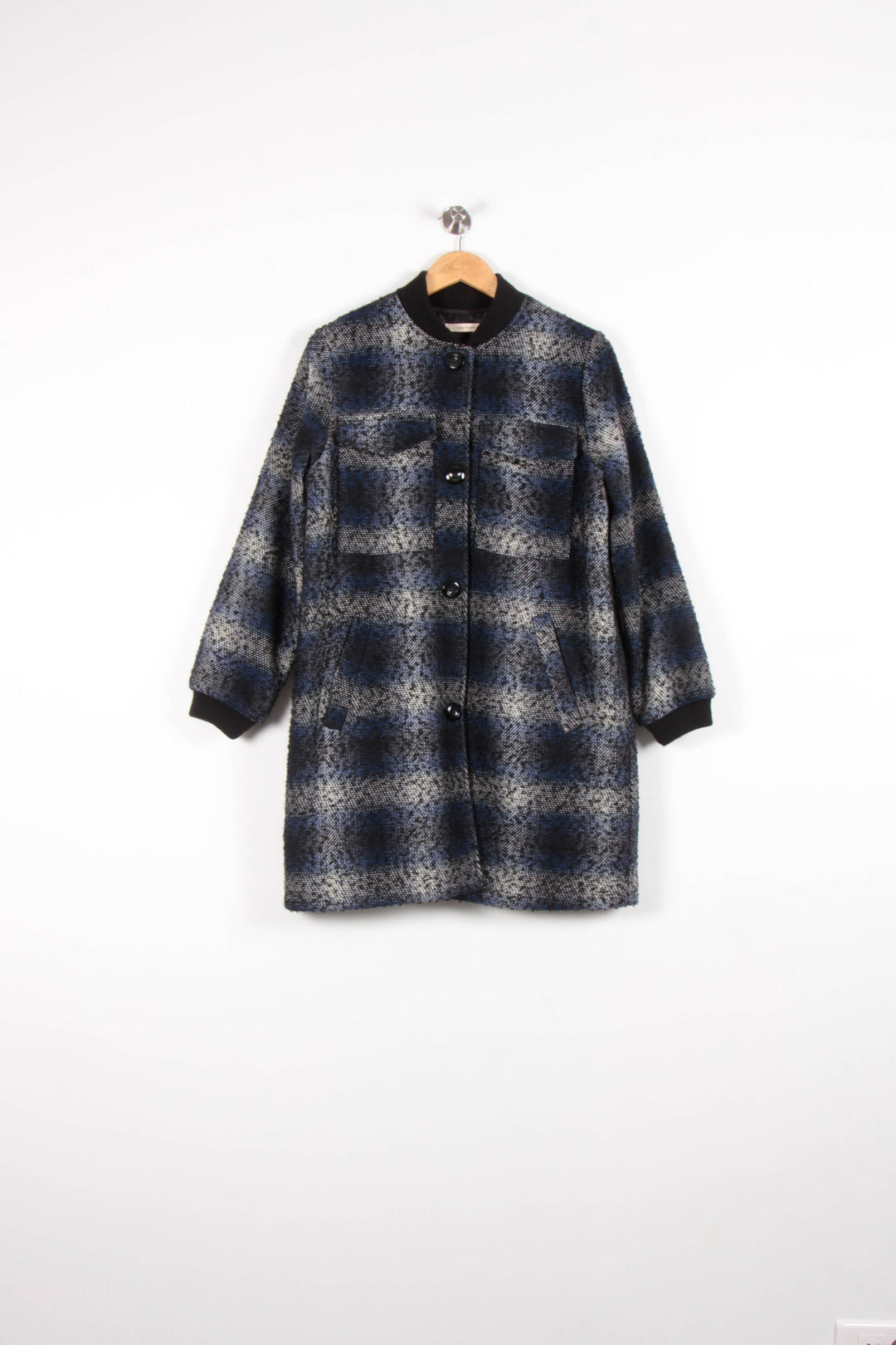 Manteau Bleu et Noir - Taille S/36 de la marque La Fée Maraboutée | PARAD82542 - Vendu par Paradigme - Image 2