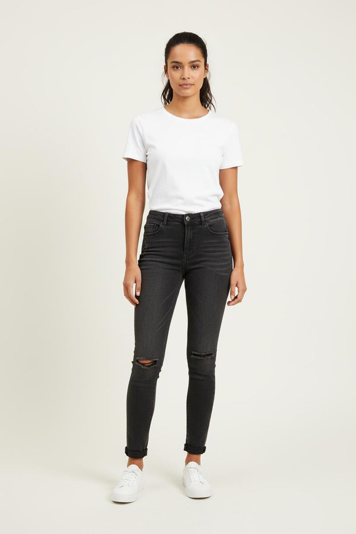 Jean Skinny Noir - Taille S/36 de la marque IKKS | PARAD82555 - Vendu par Paradigme - Image 1