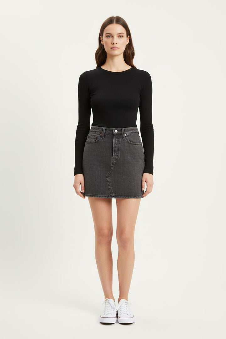 Jupe en Jean Grise - Taille S/36 de la marque Levi's | PARAD82568 - Vendu par Paradigme - Image 1