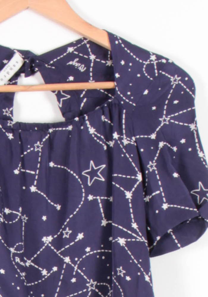 Blouse Bleue - Taille S/36 de la marque Sandro | PARAD82592 - Vendu par Paradigme - Image 3