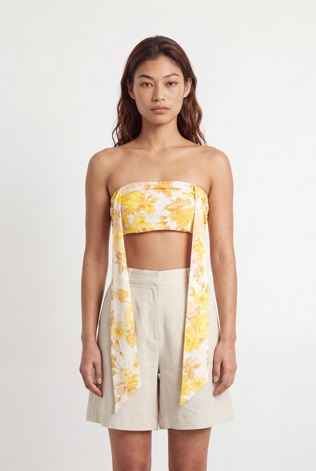 Top Jaune et Blanc - Taille S/36