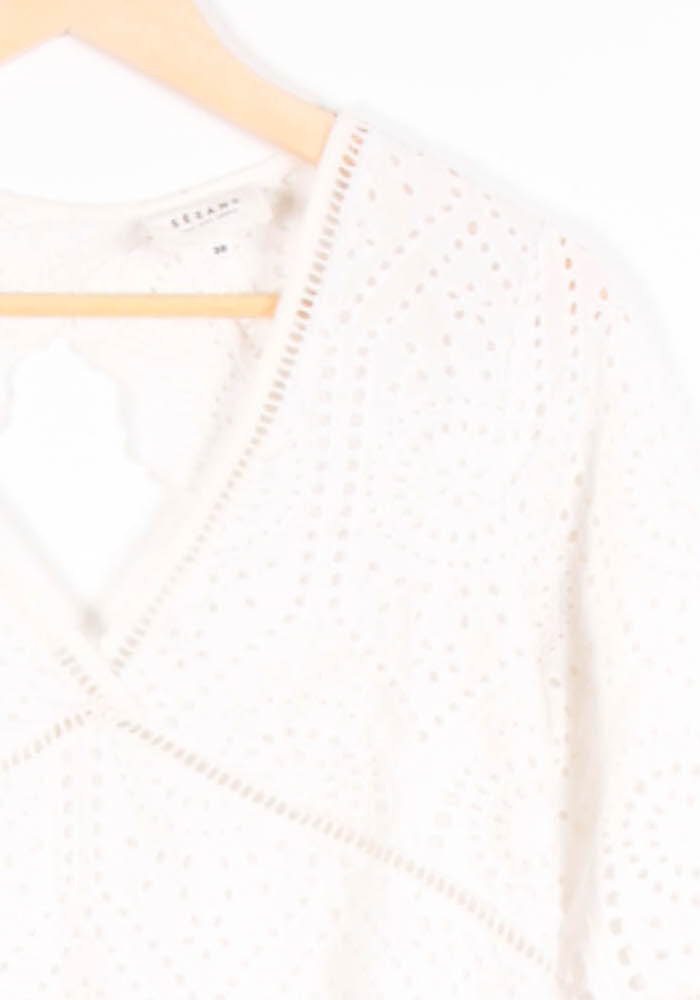 Blouse Blanche - Taille S/36 de la marque Sézane | PARAD82599 - Vendu par Paradigme - Image 3