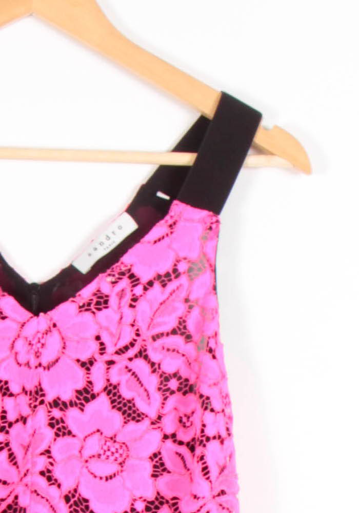 Débardeur Rose et Noir - Taille S/36 de la marque Sandro | PARAD82600 - Vendu par Paradigme - Image 3