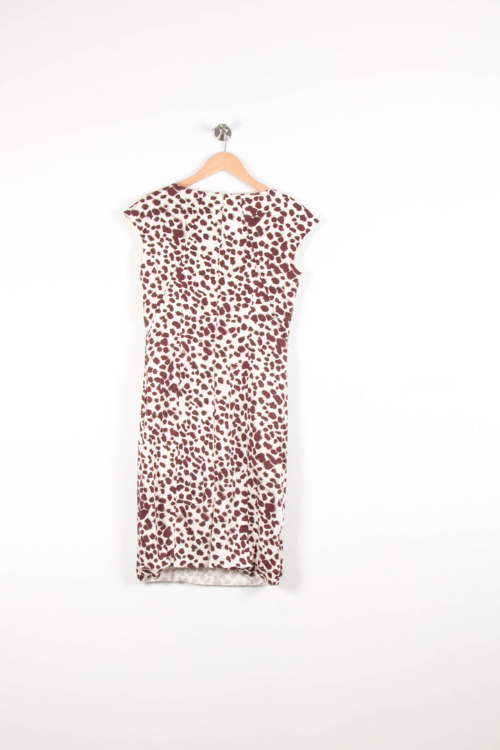 Robe Midi Blanche et Marron - Taille S/36 de la marque Max Mara | PARAD82617 - Vendu par Paradigme - Image 4