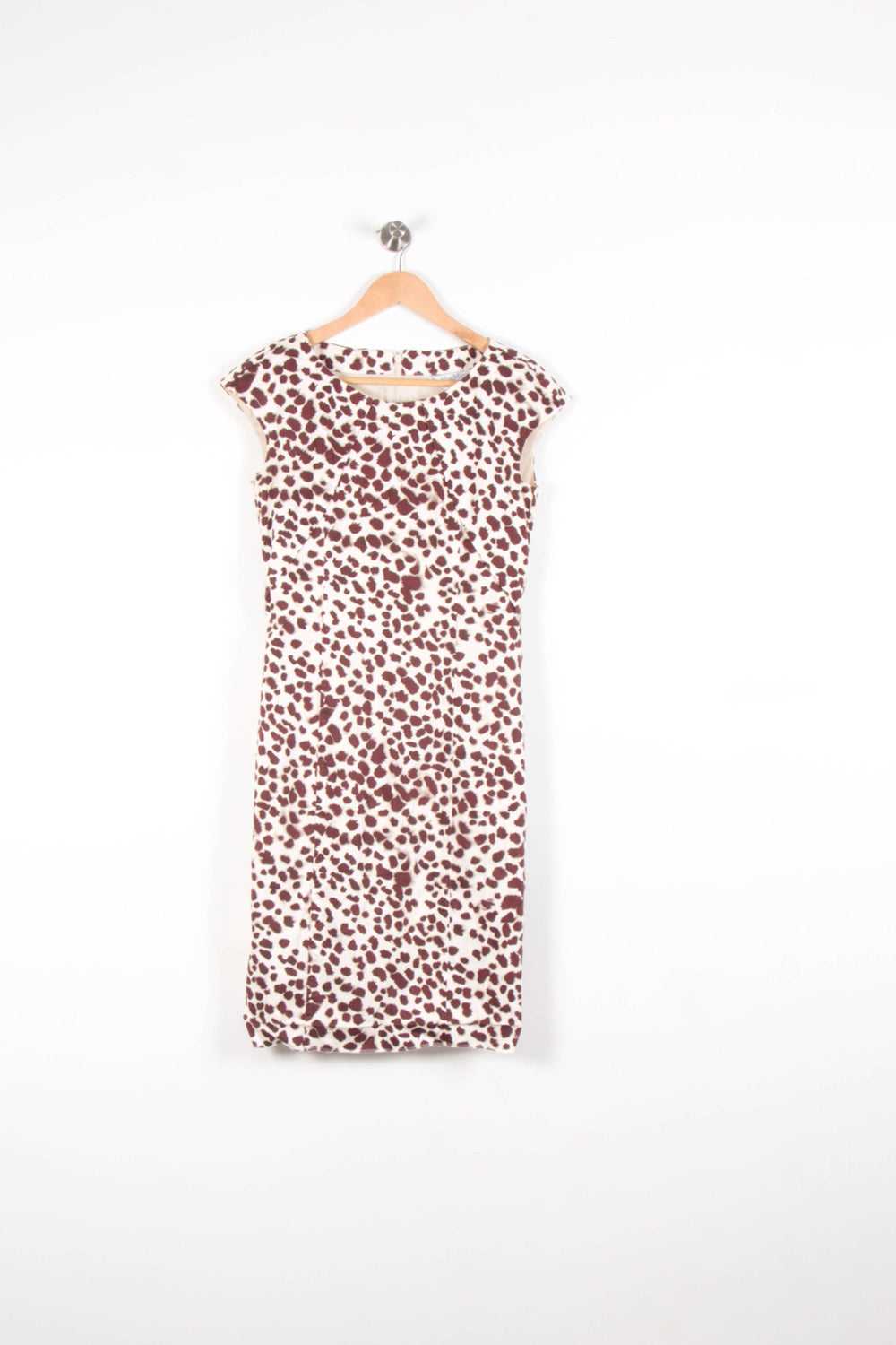 Robe Midi Blanche et Marron - Taille S/36 de la marque Max Mara | PARAD82617 - Vendu par Paradigme - Image 2