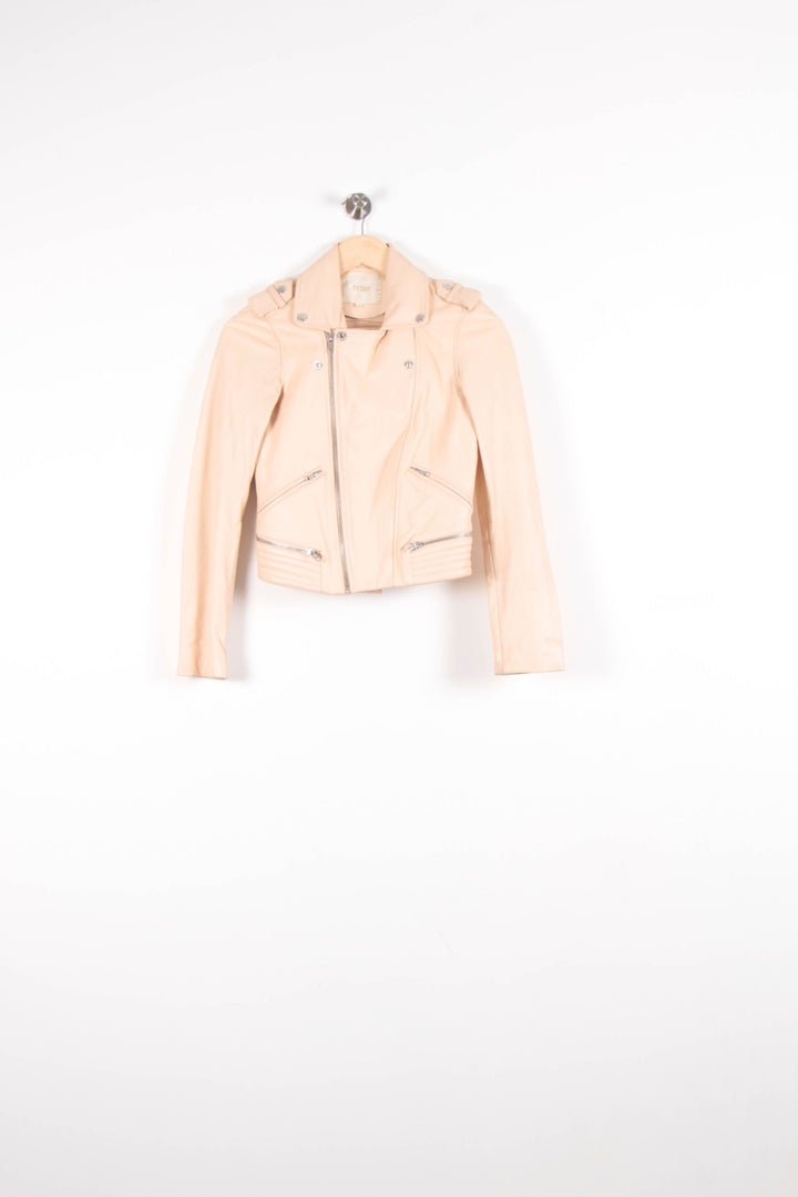 Veste Motard Rose - Taille S/36 de la marque Maje | PARAD82620 - Vendu par Paradigme - Image 2