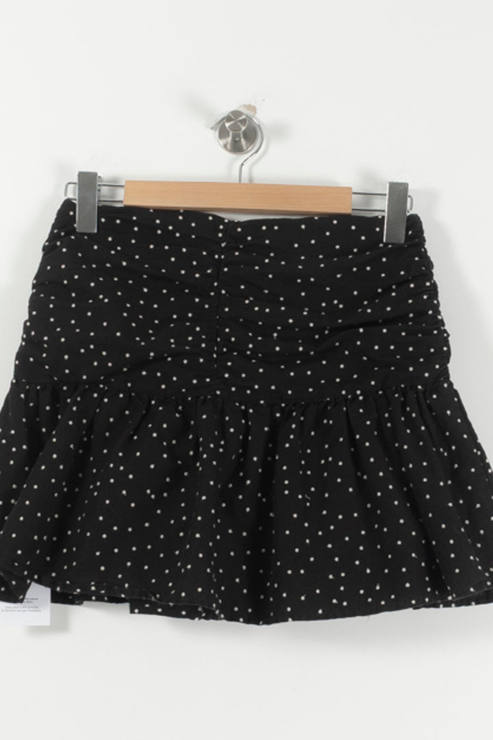 Jupe Volantée Noire à Pois Blancs - Taille M/38 de la marque Sézane | PARAD82622 - Vendu par Paradigme - Image 4