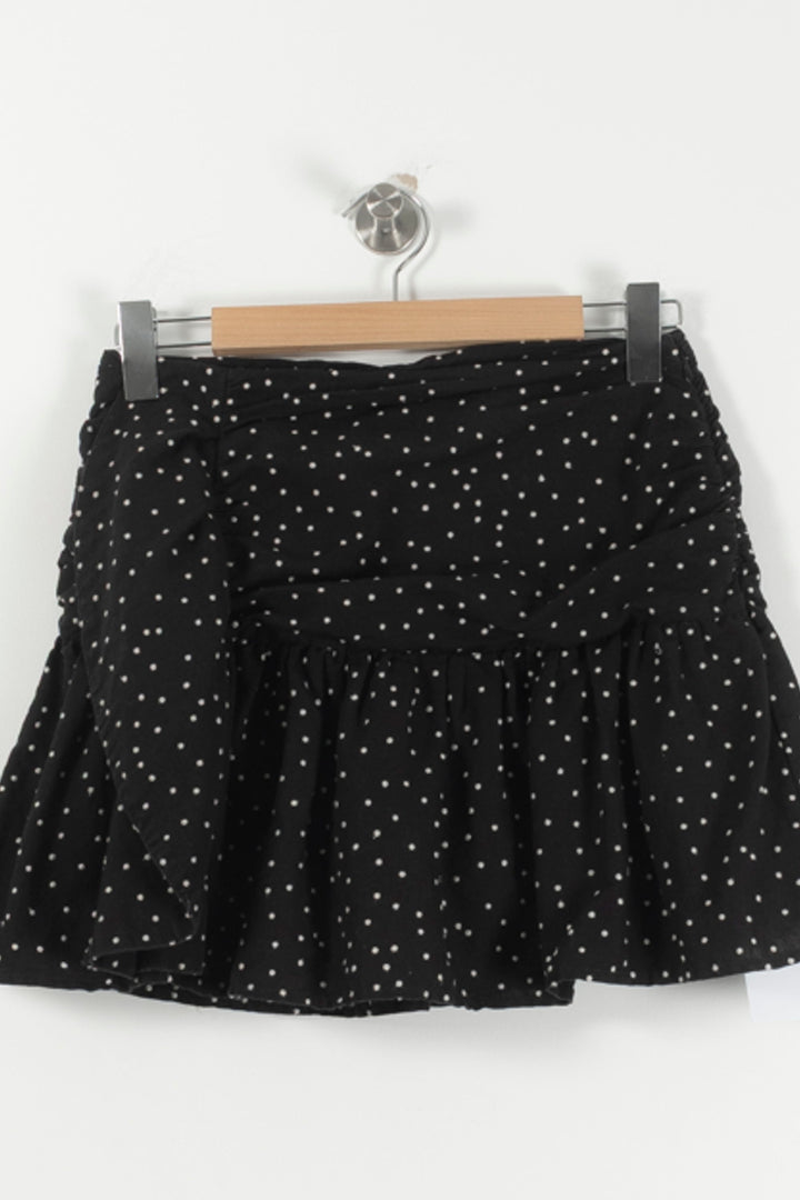 Jupe Volantée Noire à Pois Blancs - Taille M/38 de la marque Sézane | PARAD82622 - Vendu par Paradigme - Image 2