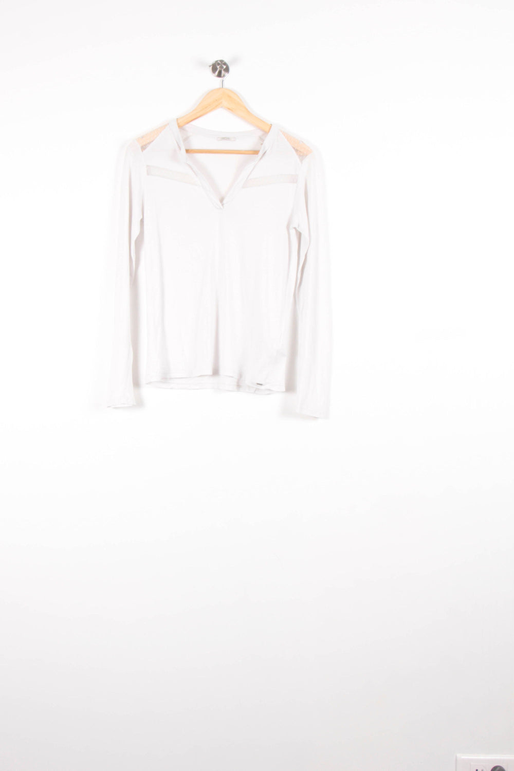 Tee-shirt Manches Longues Blanc - Taille S/36 de la marque IKKS | PARAD82629 - Vendu par Paradigme - Image 2