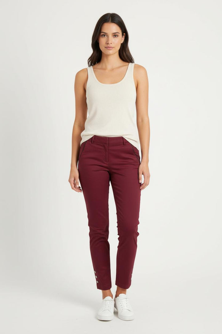 Pantalon Bordeaux - Taille XS/34 de la marque IKKS | PARAD82630 - Vendu par Paradigme - Image 1