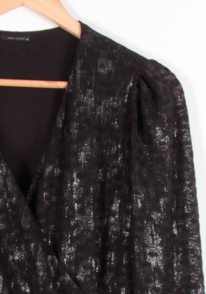 Robe Portefeuille Noire - Taille S/36 de la marque IKKS | PARAD82638 - Vendu par Paradigme - Image 3