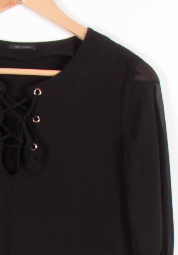 Robe Courte Noire - Taille S/36 de la marque IKKS | PARAD82639 - Vendu par Paradigme - Image 3