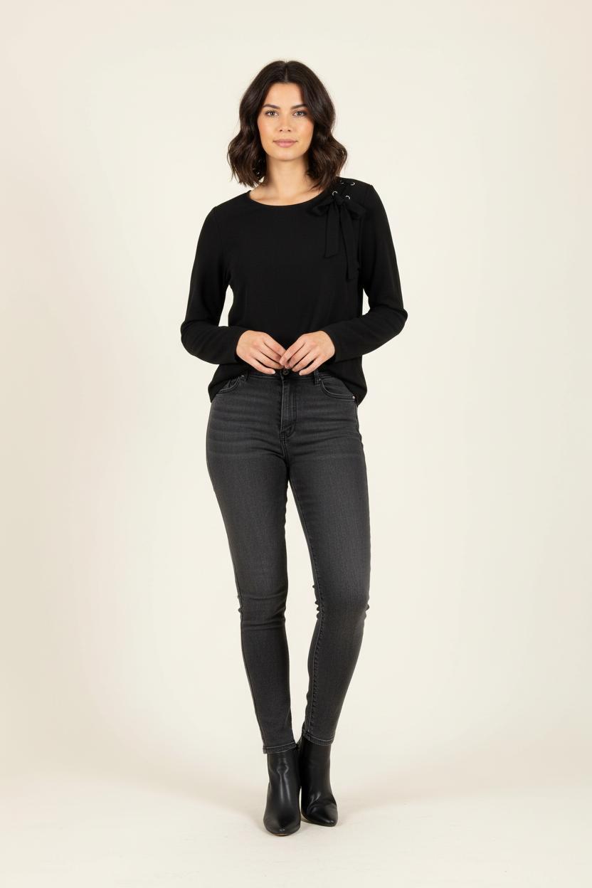 Blouse Noire - Taille S/36 de la marque IKKS | PARAD82641 - Vendu par Paradigme - Image 1