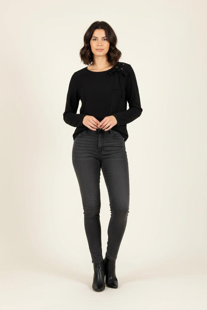 Blouse Noire - Taille S/36 de la marque IKKS | PARAD82641 - Vendu par Paradigme - Image 1