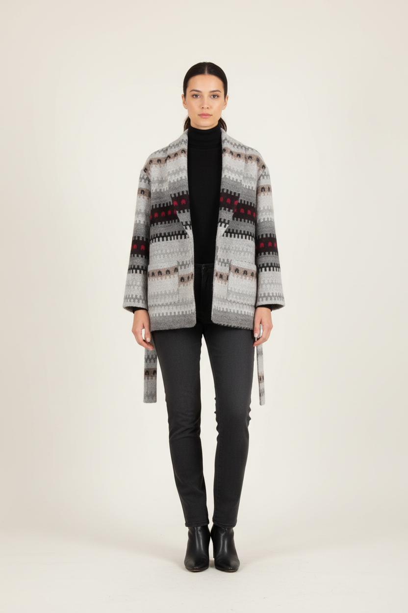 Veste Grise et Noire - Taille M/38 de la marque The Kooples | PARAD82643 - Vendu par Paradigme - Image 1