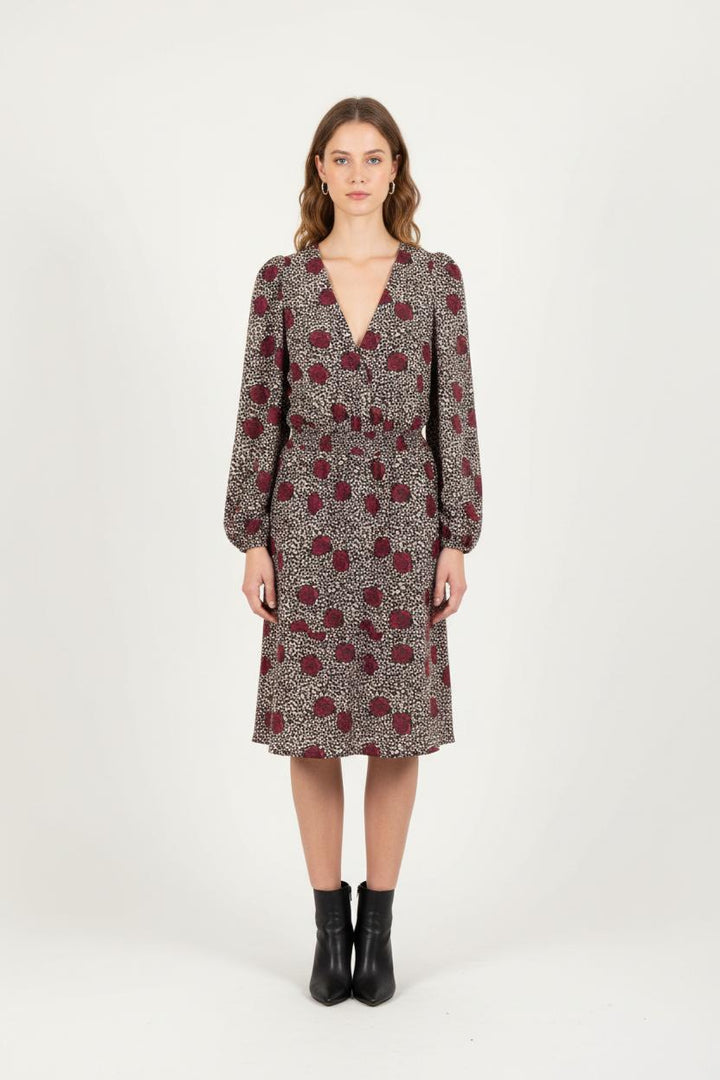 Robe Courte Noir et Bordeaux - Taille S/36 de la marque IKKS | PARAD82644 - Vendu par Paradigme - Image 1