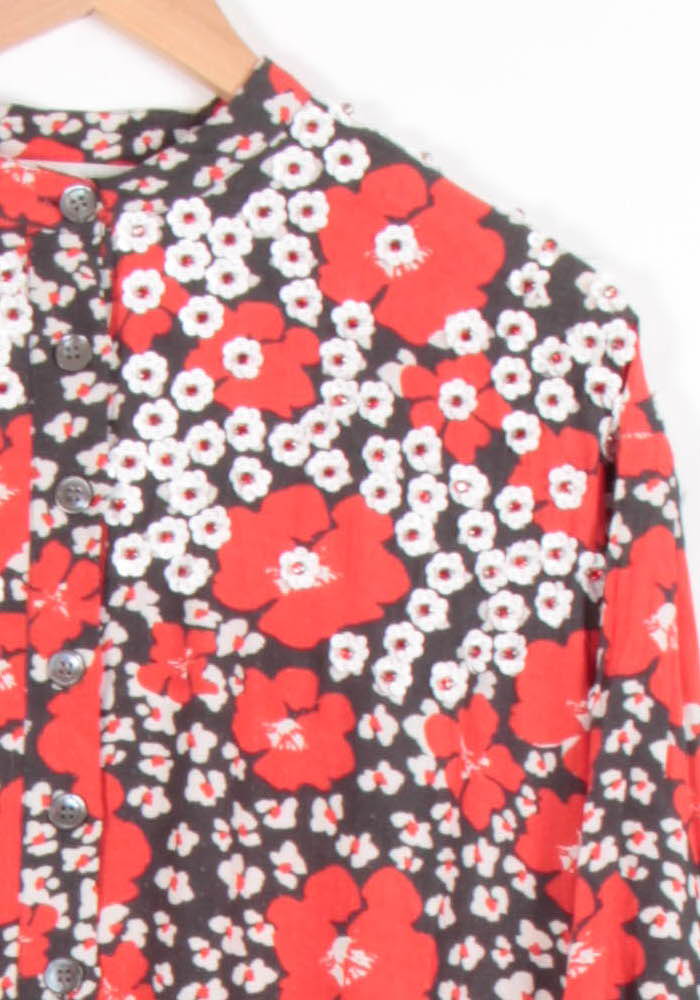 Robe Fleurie Rouge et Noir - Taille S/36 de la marque Essentiel Antwerp | PARAD82645 - Vendu par Paradigme - Image 3