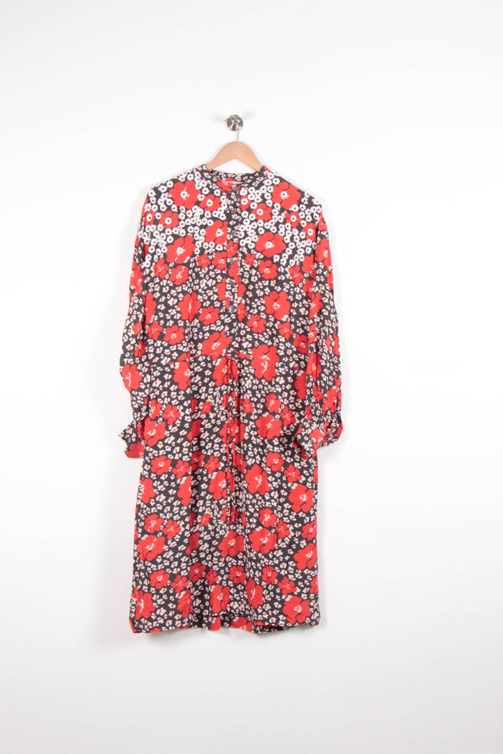 Robe Fleurie Rouge et Noir - Taille S/36 de la marque Essentiel Antwerp | PARAD82645 - Vendu par Paradigme - Image 2