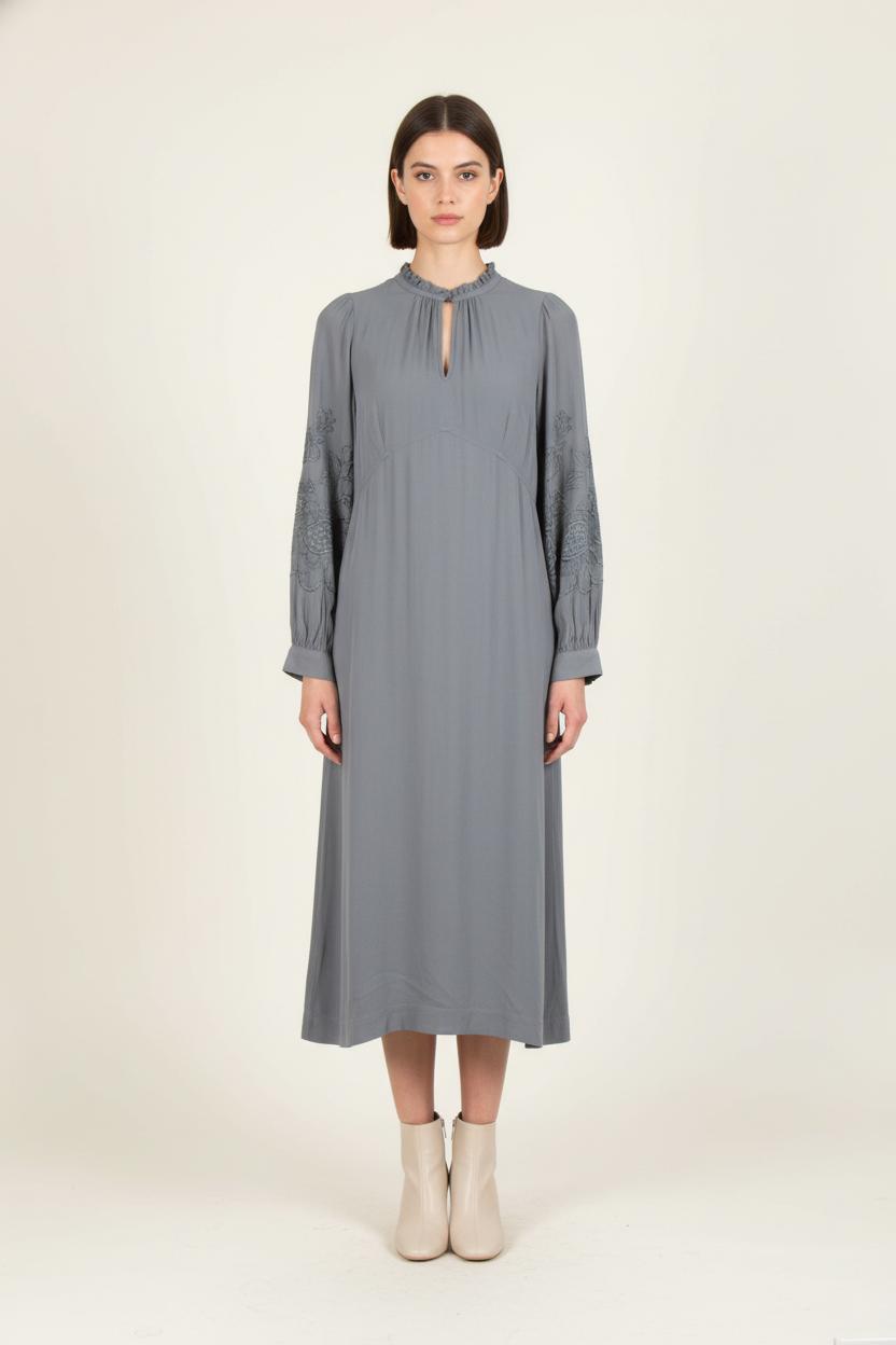 Robe Midi Grise - Taille M/38 de la marque Stella Forest | PARAD82650 - Vendu par Paradigme - Image 1
