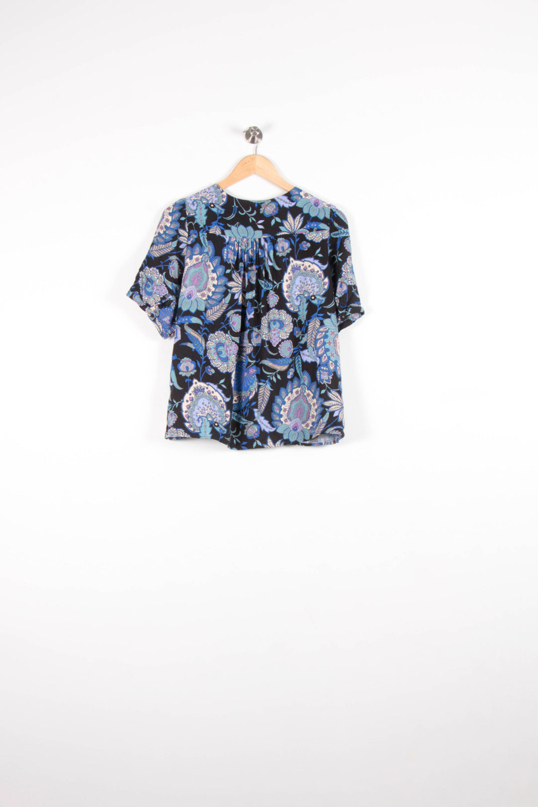 Blouse Bleue et Noire - Taille L/40 de la marque La Fée Maraboutée | PARAD82657 - Vendu par Paradigme - Image 4