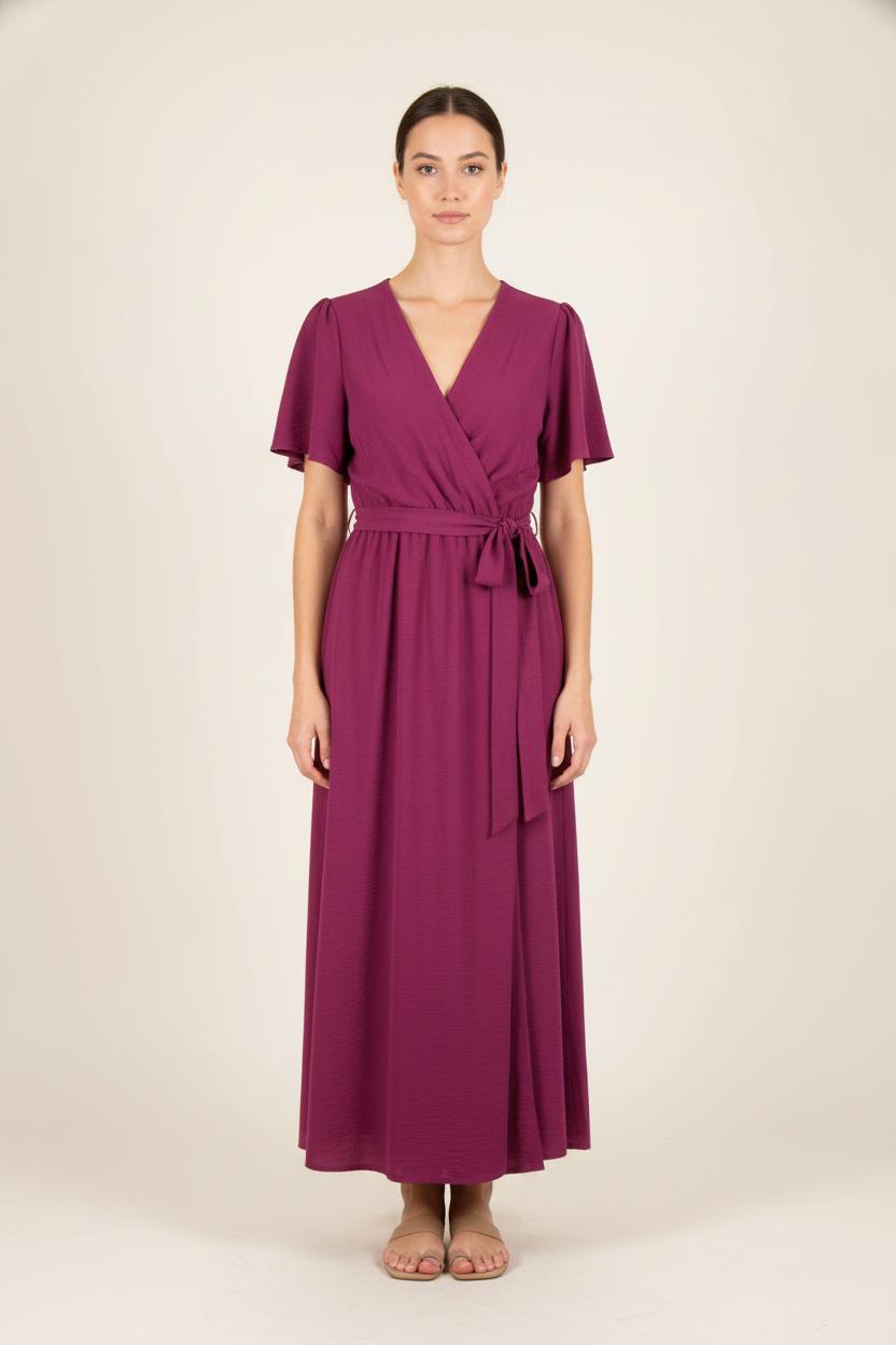 Robe Longue Violette - Taille L/40 de la marque La Fée Maraboutée | PARAD82661 - Vendu par Paradigme - Image 1