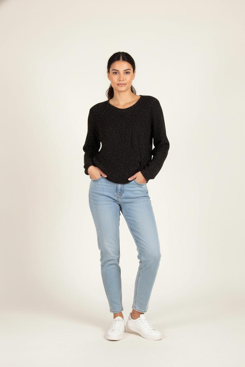 Pull Noir - Taille M/38 de la marque La Fée Maraboutée | PARAD82665 - Vendu par Paradigme - Image 1