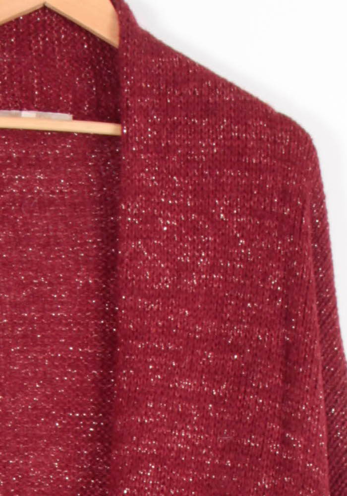 Cardigan Bordeaux - Taille M/38 de la marque La Fée Maraboutée | PARAD82668 - Vendu par Paradigme - Image 3