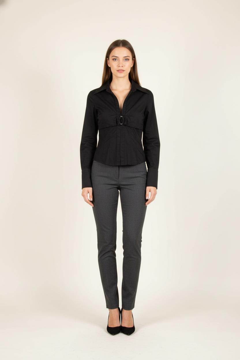 Chemise Noire - Taille M/38 de la marque Derhy | PARAD82671 - Vendu par Paradigme - Image 1