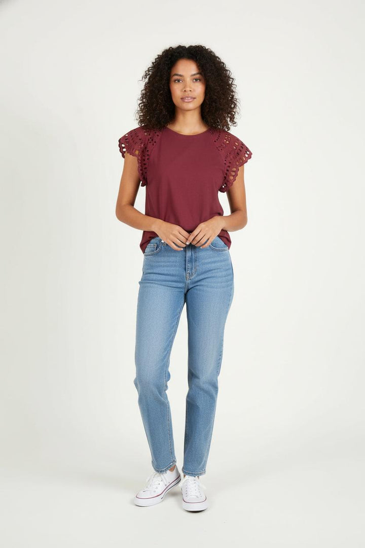 Tee-shirt Bordeaux - Taille XS/34 de la marque Caroll | PARAD82677 - Vendu par Paradigme - Image 1
