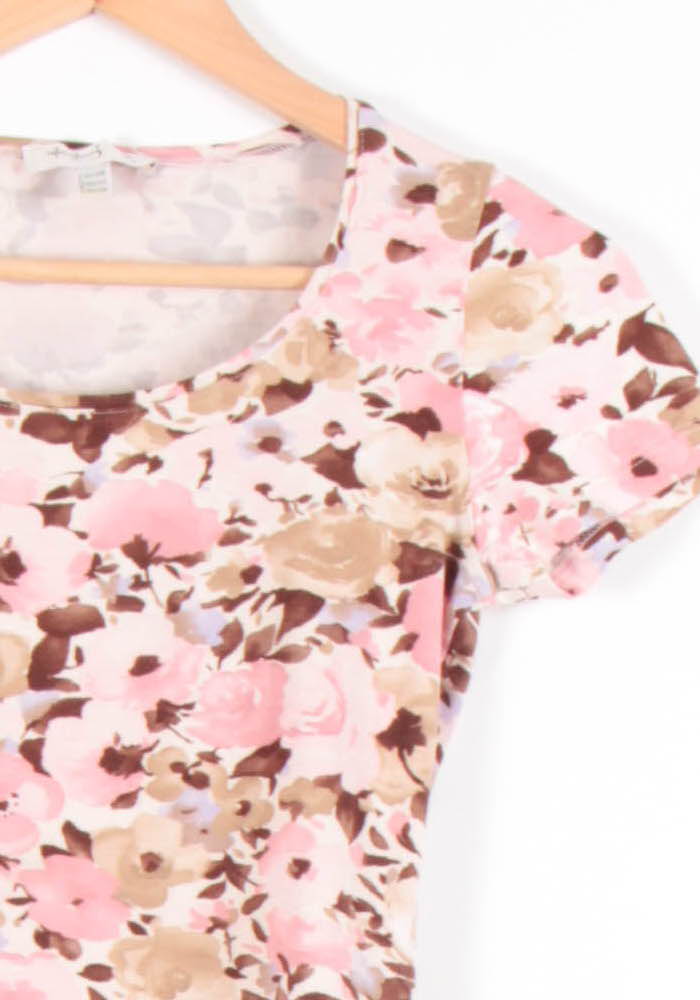 T-shirt Rose et Beige - Taille XS/34 de la marque Maison 123 | PARAD82678 - Vendu par Paradigme - Image 3