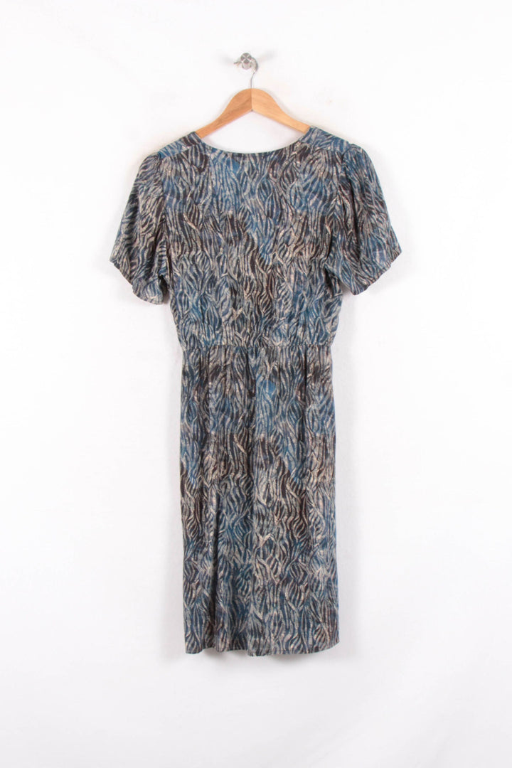 Robe Bleu et Beige - Taille L/40 de la marque La Fée Maraboutée | PARAD82686 - Vendu par Paradigme - Image 4