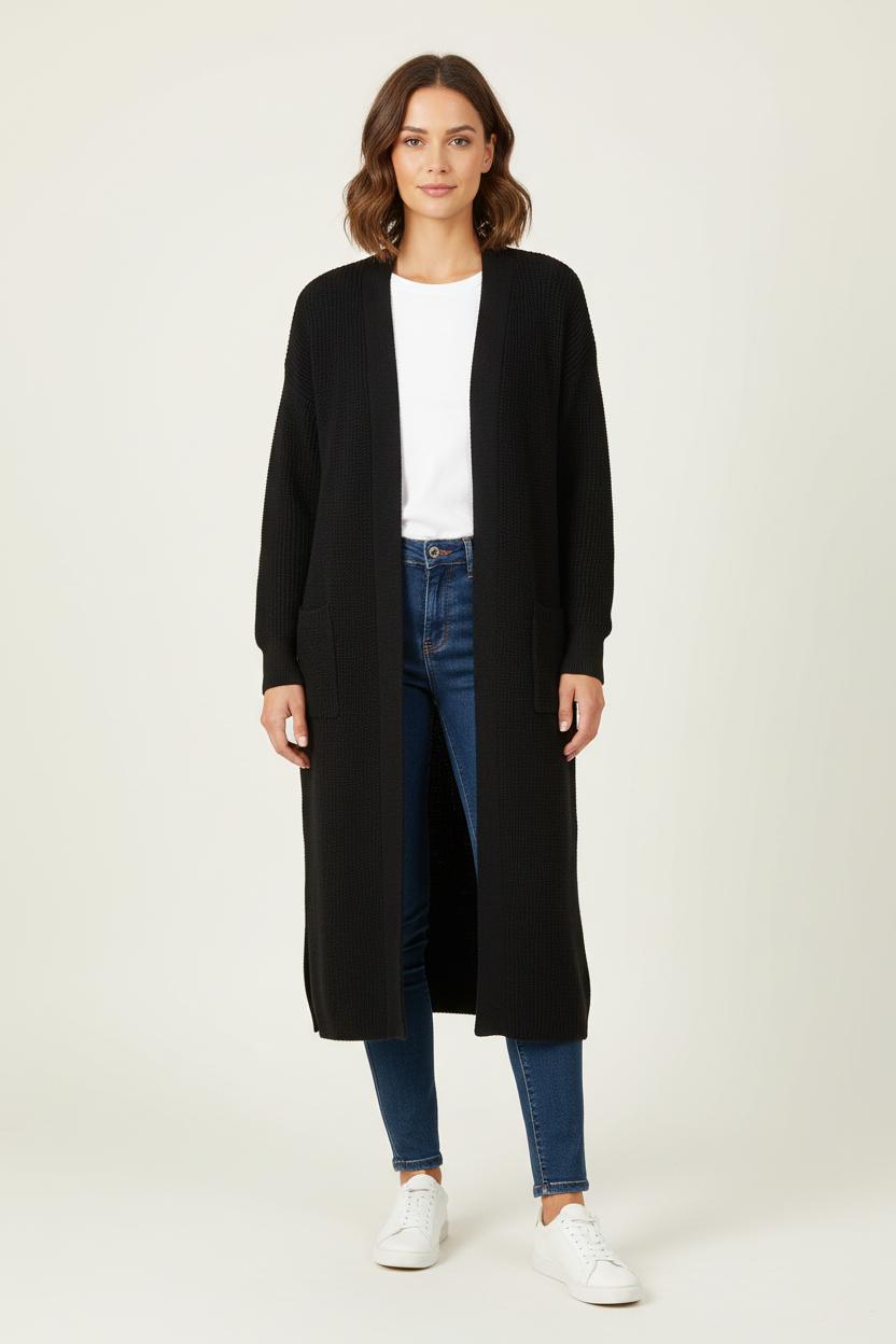 Cardigan Noir - Taille S/36 de la marque La Fée Maraboutée | PARAD82695 - Vendu par Paradigme - Image 1