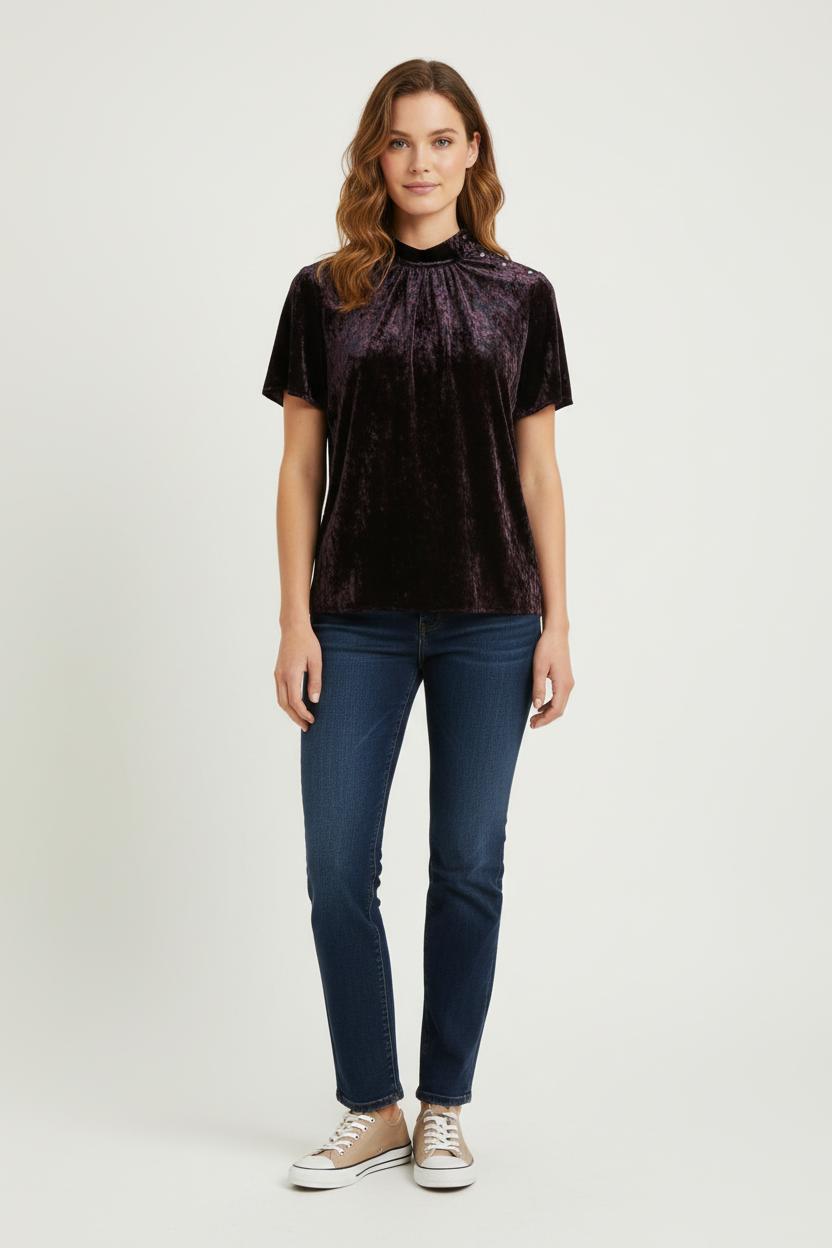 Blouse Bordeaux - Taille L/40 de la marque IKKS | PARAD82697 - Vendu par Paradigme - Image 1