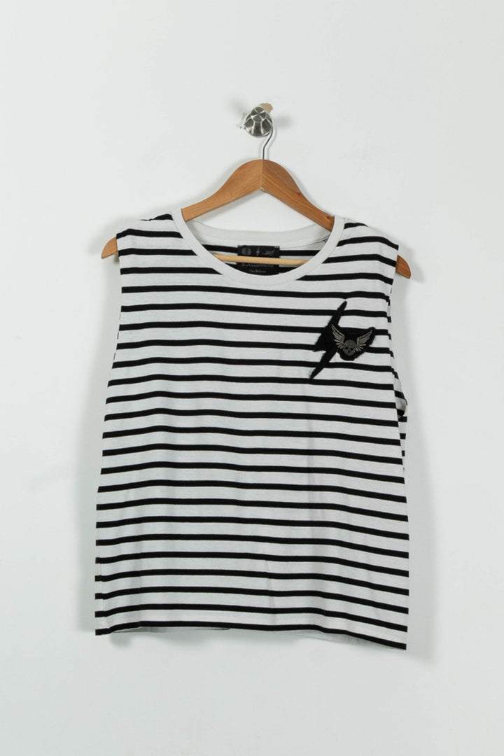 Débardeur Blanc et Noir - Taille M/38 de la marque IKKS | PARAD82699 - Vendu par Paradigme - Image 2