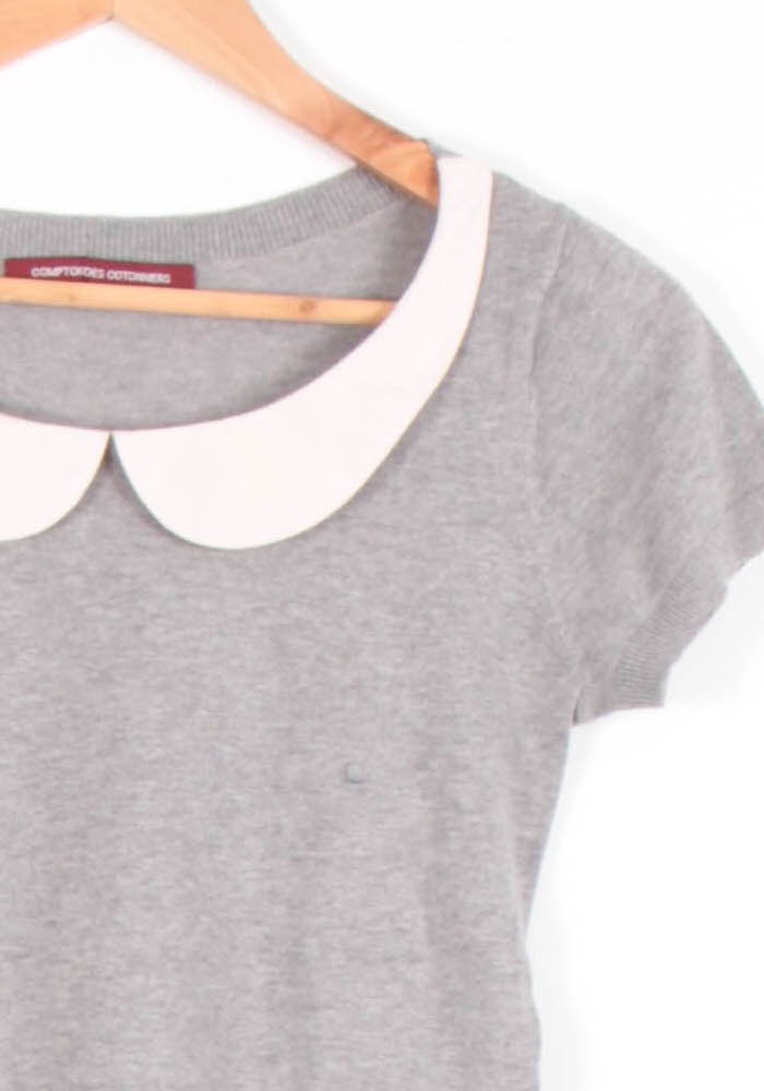T-shirt Gris et Blanc - Taille XS/34 de la marque Comptoir des Cotonniers | PARAD82717 - Vendu par Paradigme - Image 3
