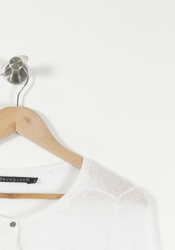 Pull Blanc et Vert - Taille S/36 de la marque Bérénice | PARAD82720 - Vendu par Paradigme - Image 3