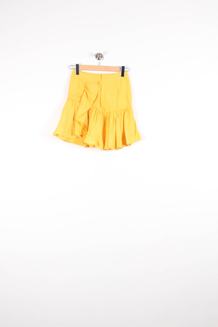 Jupe Volantée Jaune - Taille XS/34 de la marque Claudie Pierlot | PARAD82730 - Vendu par Paradigme - Image 4