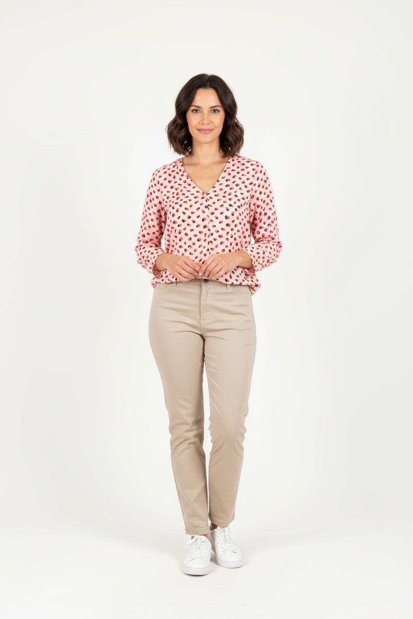 Blouse Rose et Noire - Taille XS/34 de la marque Claudie Pierlot | PARAD82734 - Vendu par Paradigme - Image 1