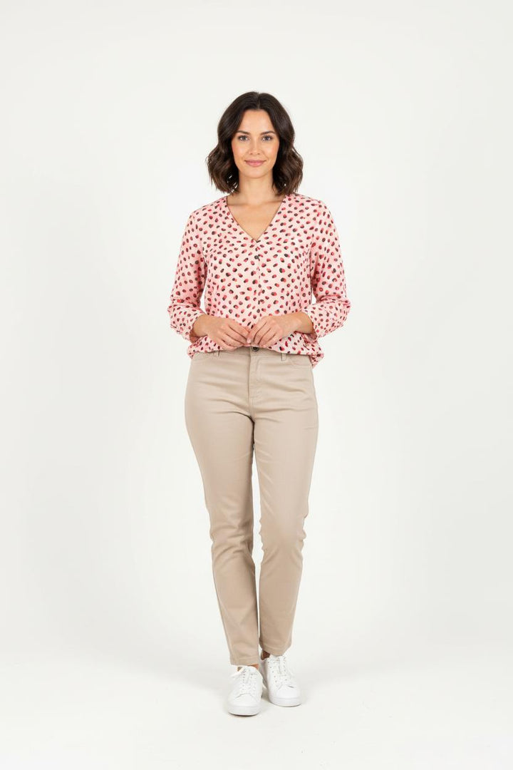 Blouse Rose et Noire - Taille XS/34 de la marque Claudie Pierlot | PARAD82734 - Vendu par Paradigme - Image 1