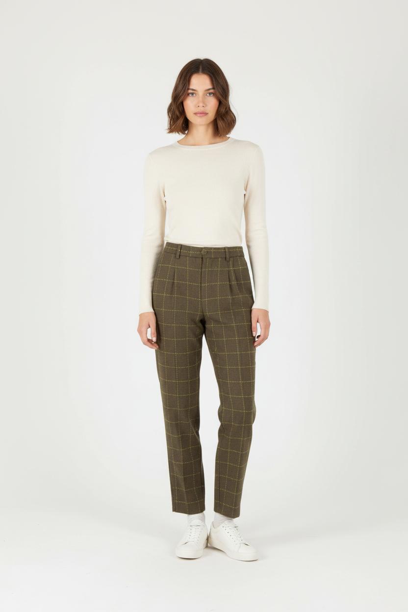 Pantalon Carreaux Vert - Taille XS/34 de la marque Imprevu | PARAD82753 - Vendu par Paradigme - Image 1