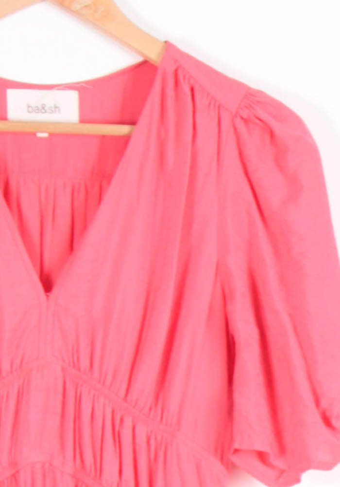 Robe Midi Rouge - Taille XS/34 de la marque ba&sh | PARAD82764 - Vendu par Paradigme - Image 3