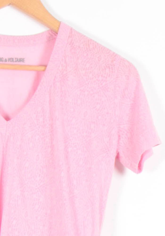 Tee-shirt Rose - Taille XS/34 de la marque Zadig&Voltaire | PARAD82765 - Vendu par Paradigme - Image 3