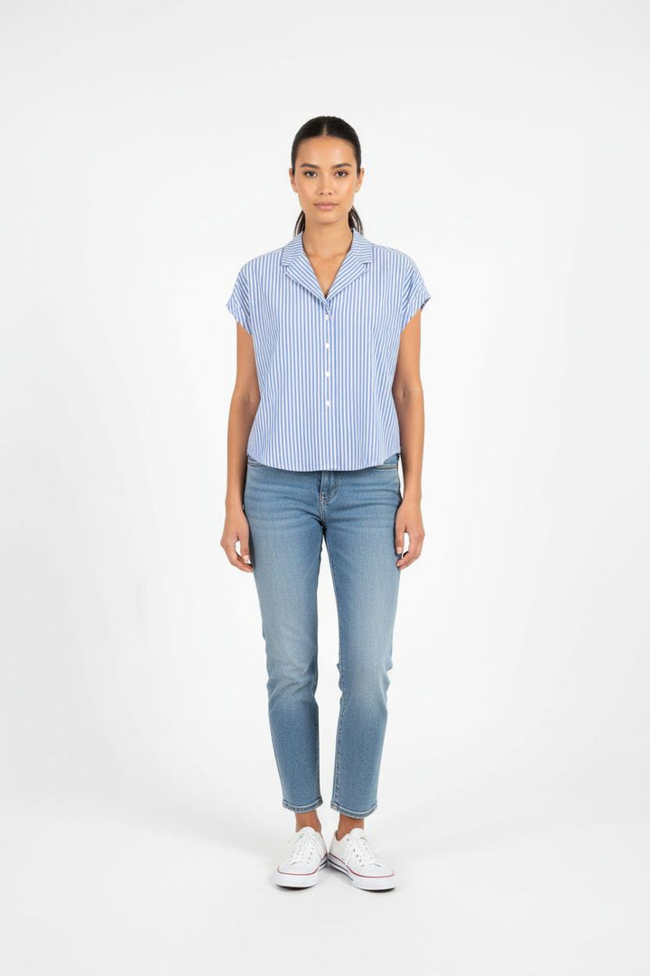 Chemisette Bleu et Blanc - Taille S/36 de la marque Bellerose | PARAD82777 - Vendu par Paradigme - Image 1