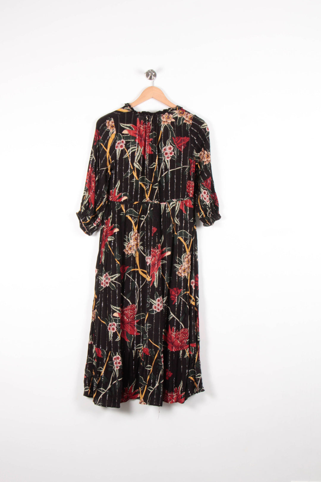 Robe Midi Noire et Rouge - Taille XS/34 de la marque ba&sh | PARAD82780 - Vendu par Paradigme - Image 4