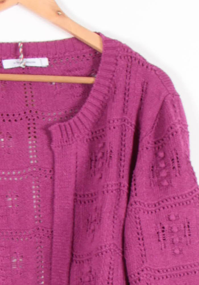 Gilet Bordeaux - Taille L/40 de la marque La Fée Maraboutée | PARAD82800 - Vendu par Paradigme - Image 3