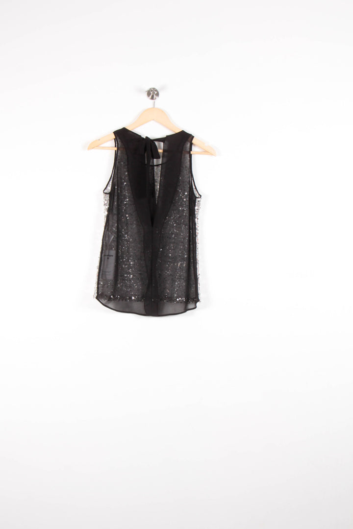 Débardeur Argenté et Noir - Taille S/36 de la marque Sandro | PARAD82806 - Vendu par Paradigme - Image 4
