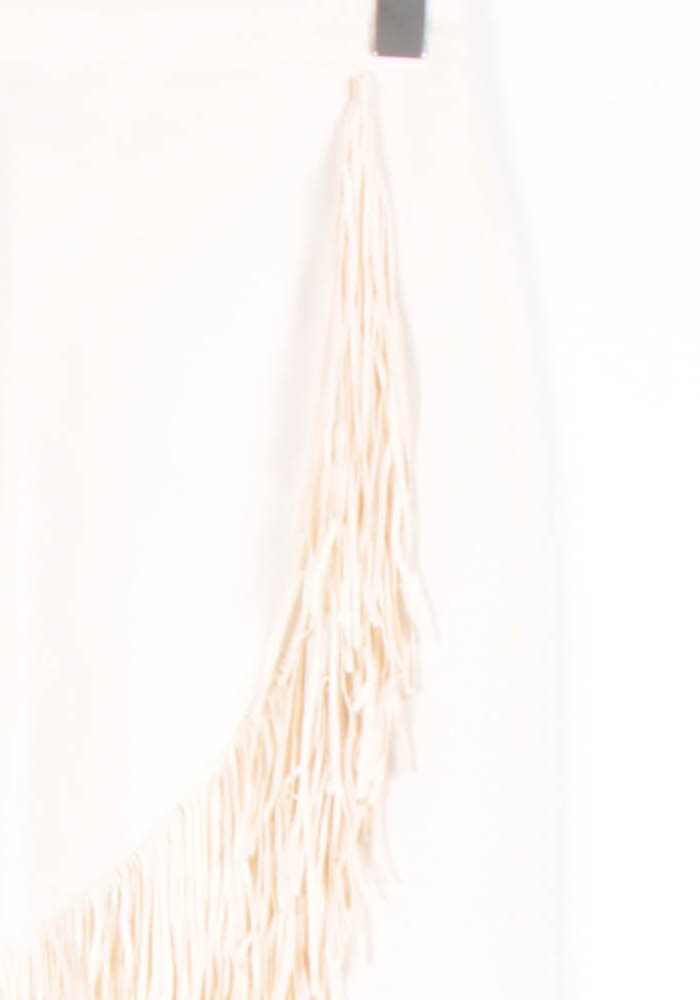 Jupe à Franges Blanche - Taille S/36 de la marque Maje | PARAD82810 - Vendu par Paradigme - Image 3